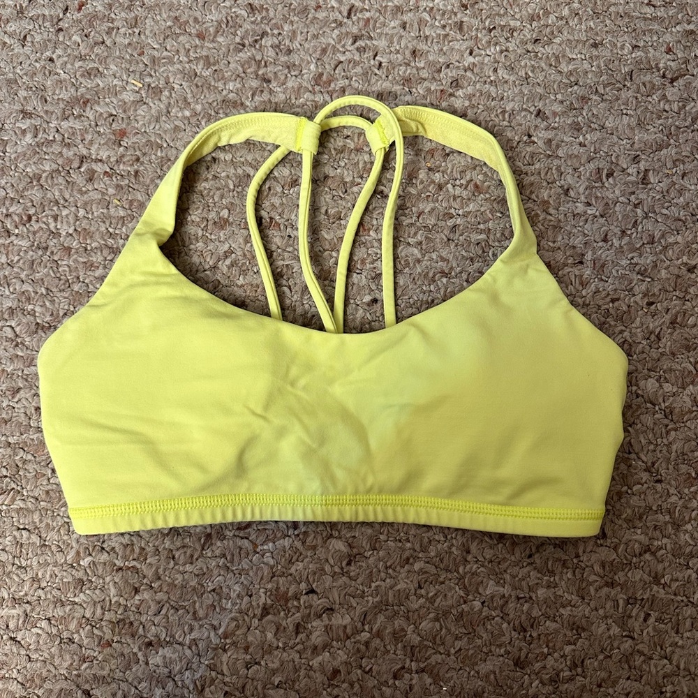 Lululemon Electric Lemon Energy Bra Gem